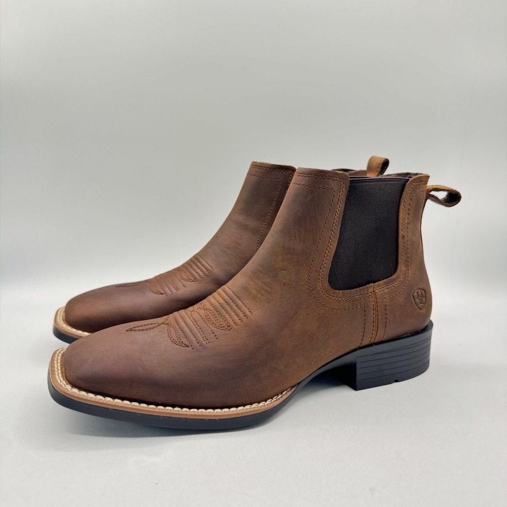 Ariat Booker Ultra Boots Men's Size 11 D Brown Leather Square Toe